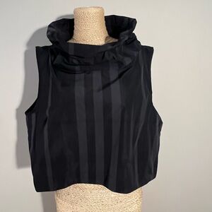 Elegant Black Striped Crop Top